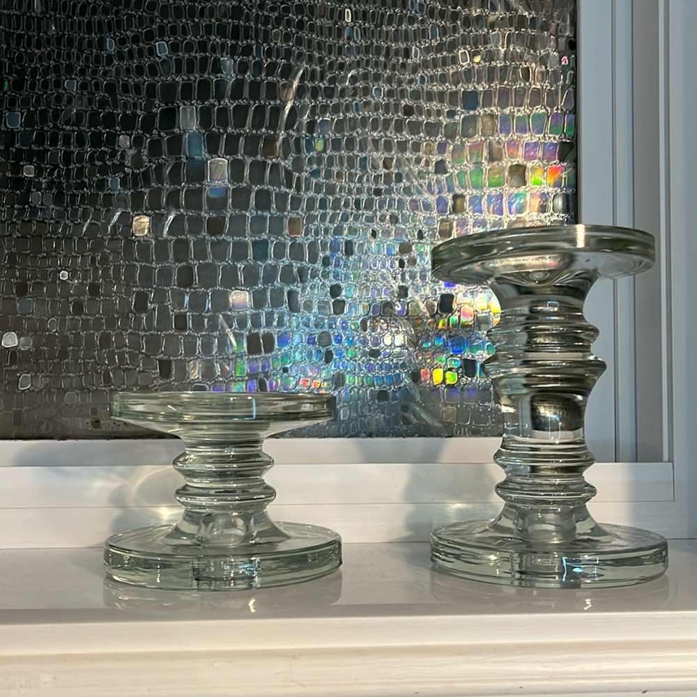 Set on glass chandelier